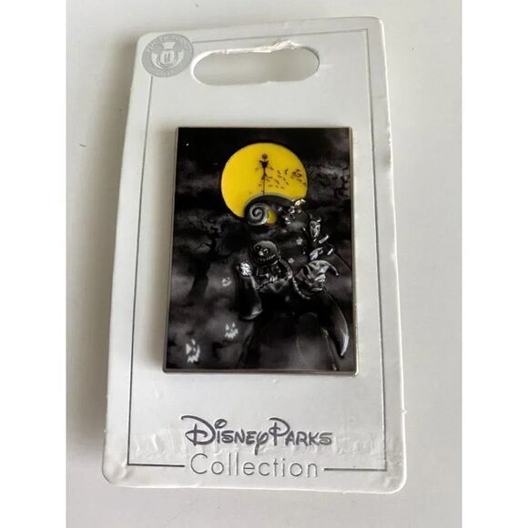 DISNEY Parks Nightmare Before Christmas Jack Skellington & OGGIE MOON PIN NEW - Picture 1 of 7